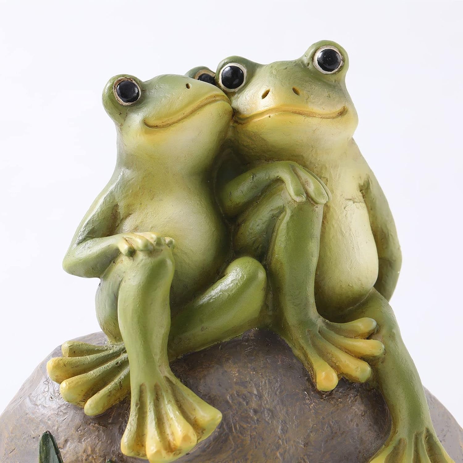 Resin Frog Garden Statue, Green Frog Figure for Outdoor Decor Yard and Garden Decoration Resin Sculpture (Art Deco)