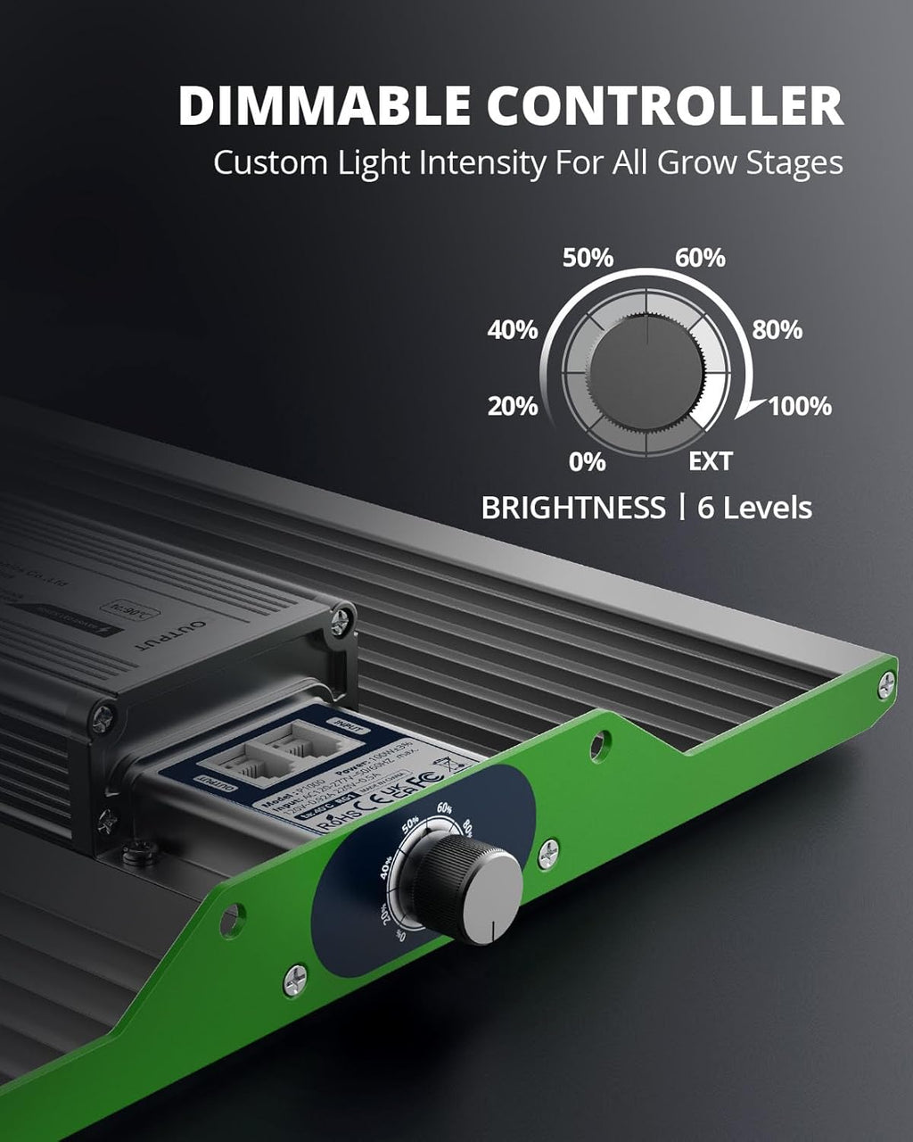 100 Watt LED Grow Light for Seed Starting Vegetables Bloom, Plant Lights | VIPARSPECTRA P1000 Dimmable Dimming Daisy