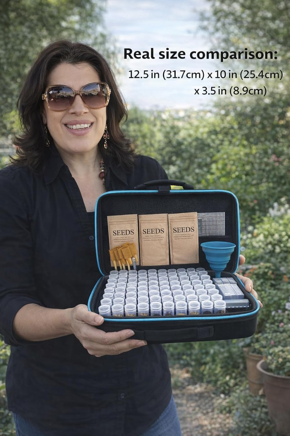 Seed Storage Organizer Kit with 120 Seed Containers, Seed Organizer & Seed Saving Box for Seed Collection &