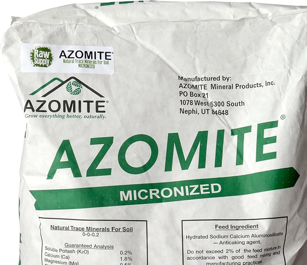 Azomite Raw Supply Organic Trace Mineral Powder 44LB Micronized, White