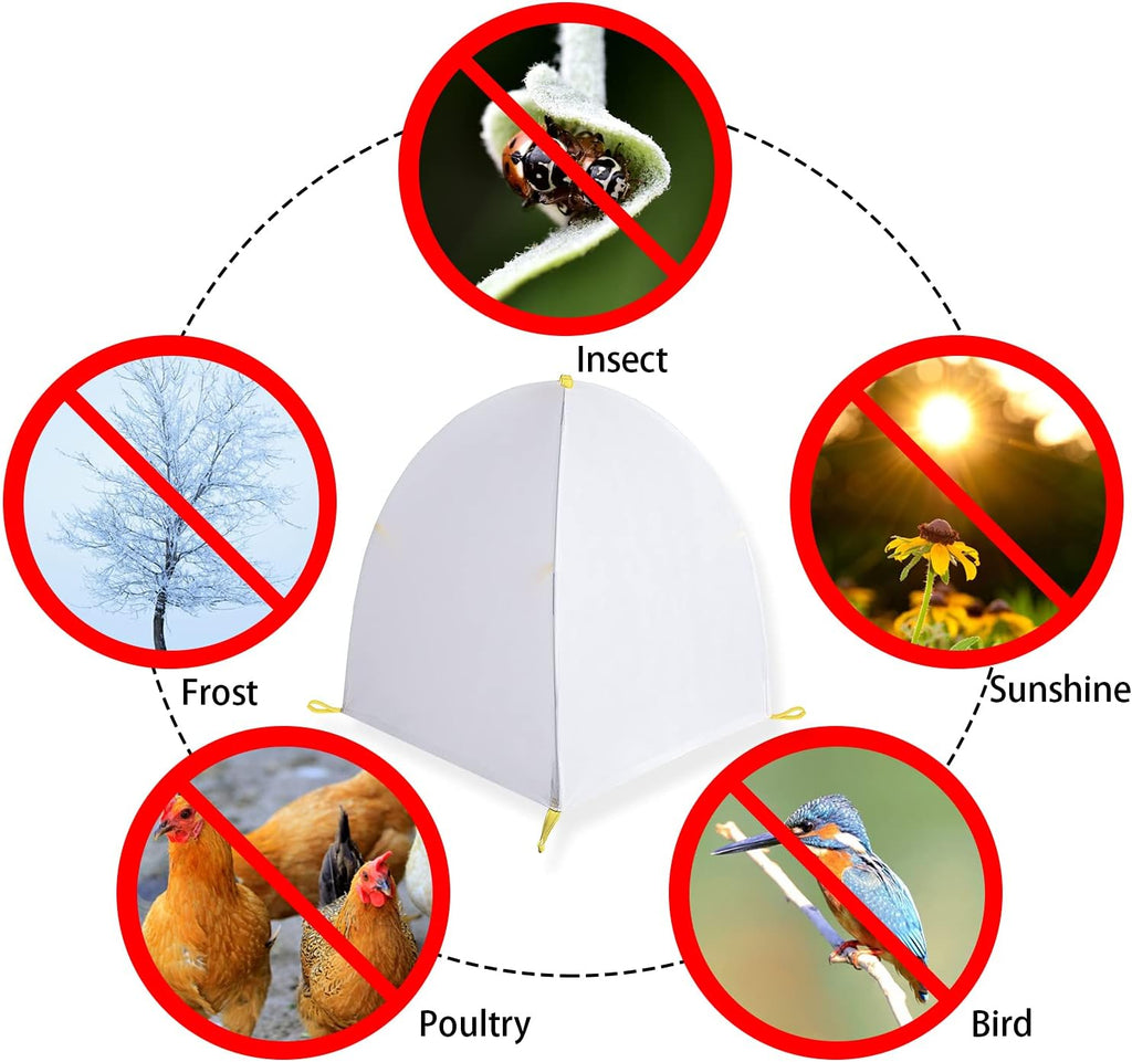 DECOHS 35 x 35 x 39 Inch Warm Plant Protection Tent-Winter Shrub Covers-Winter Snow & Frost Covers Protecting Fruit