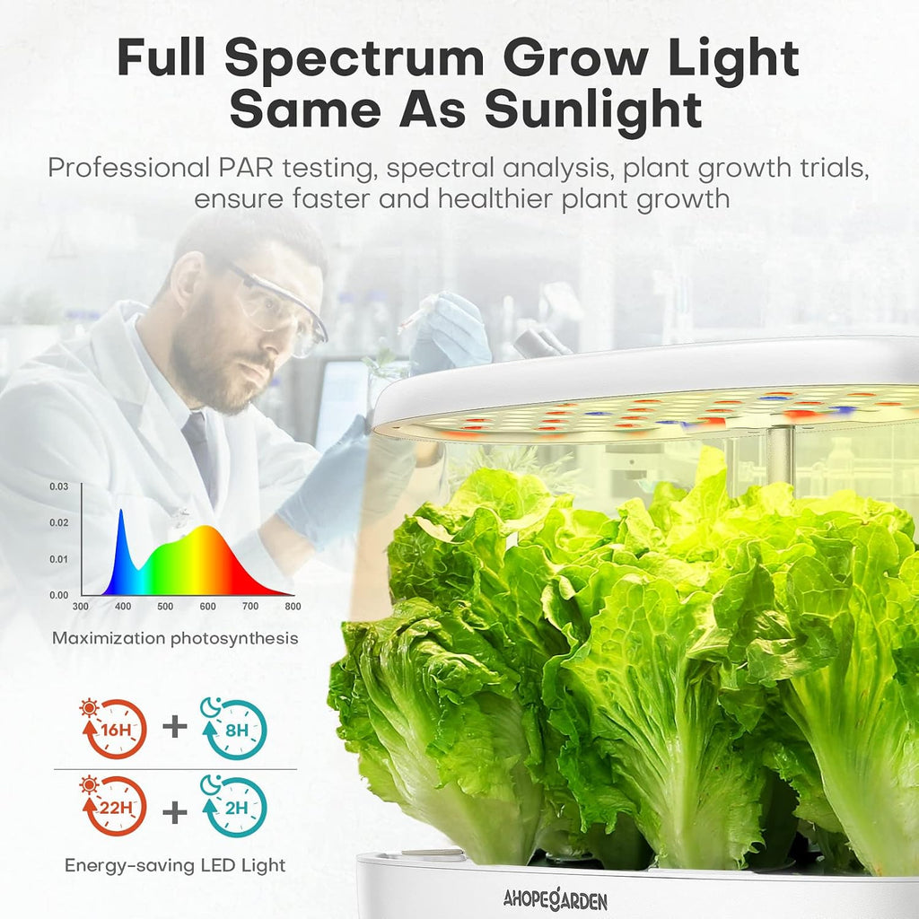 12 Pods Indoor Garden Hydroponics Growing System Kit with LED | Plant Germination Kit, Tabletop Herb Garden with Grow