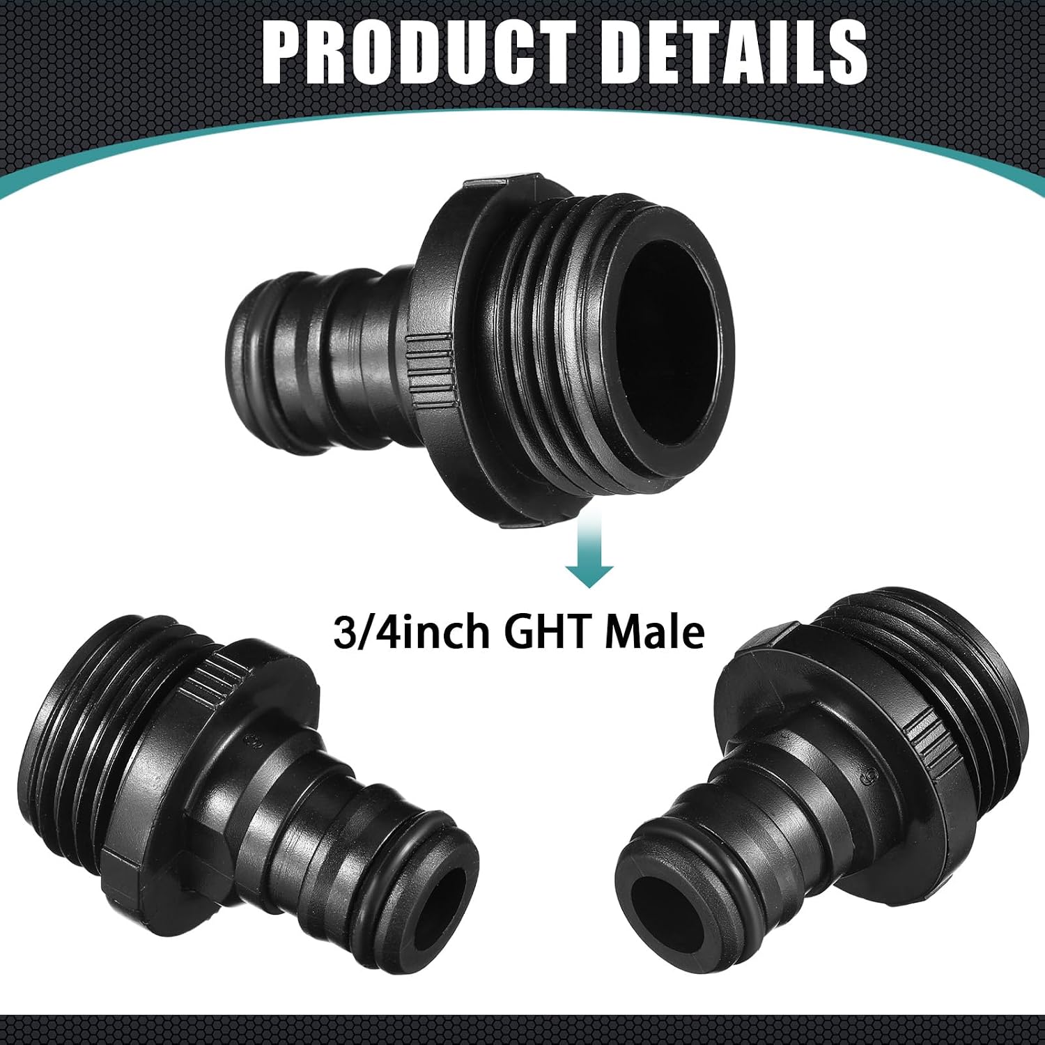 Threlaco 20 Pack Garden Hose Quick Connect with Shut Off Valve,3/4" Plastic Water Hose Connector Fittings,40 Male