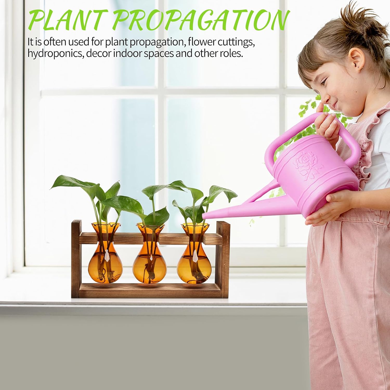 Plant Propagation Station Plant Terrarium Unique Birthday Gifts for Women | Plant Lovers Home Office Decor Planter with
