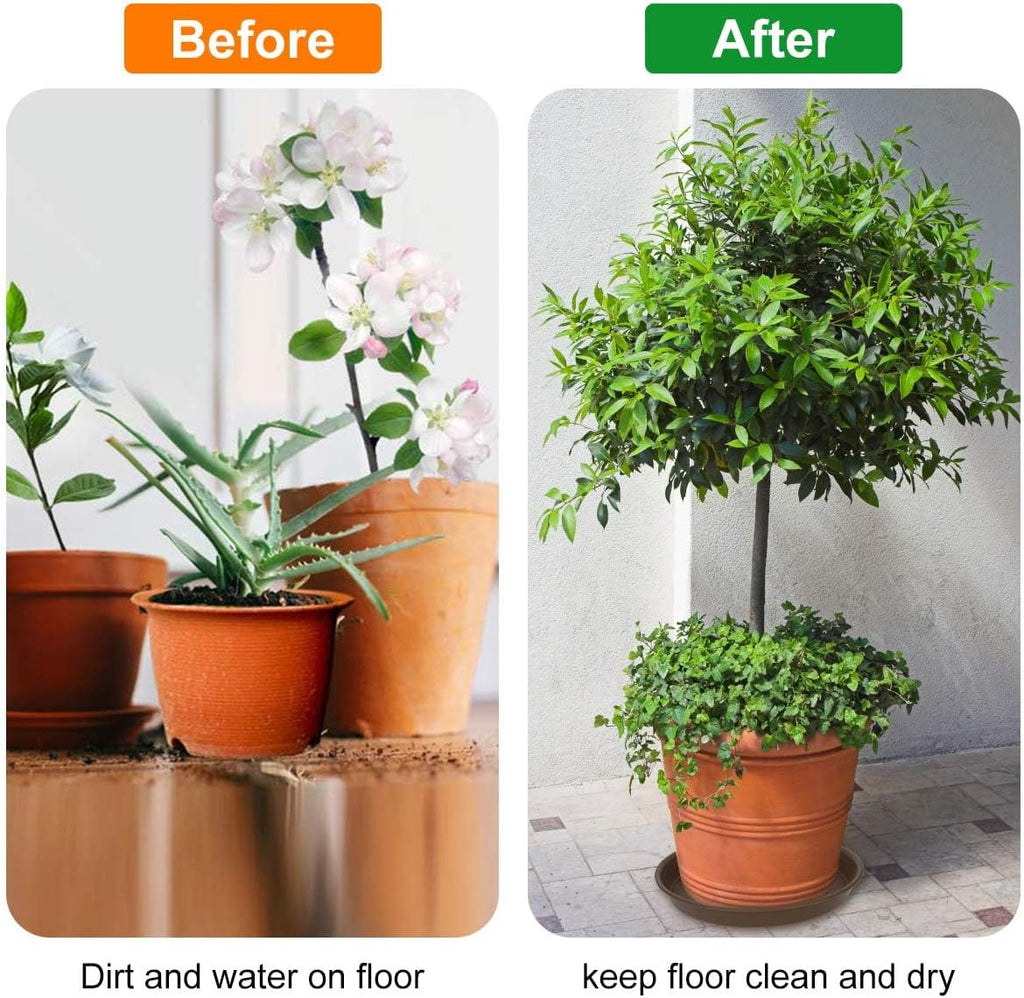 Plant Saucer 14 inch, Heavy Large Planter Durable Thicker Plastic Plant Trays for Indoors and Outdoor, Plant Saucer