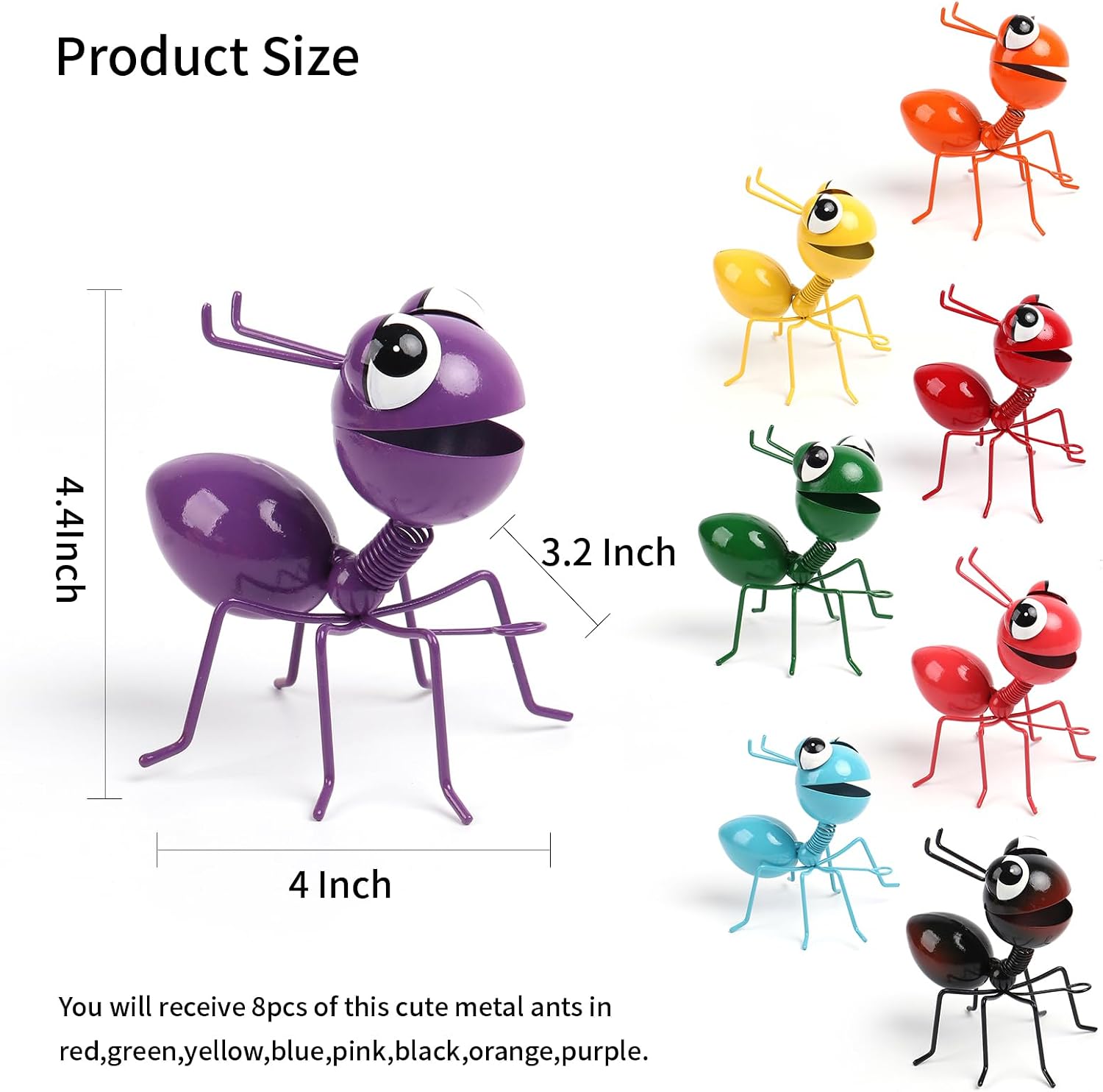 Cruis Cuka Metal Yard Art Garden Decor for Outside Cute Ants Yard Decorations Outdoor Lawn Ornaments Backyard Gifts for