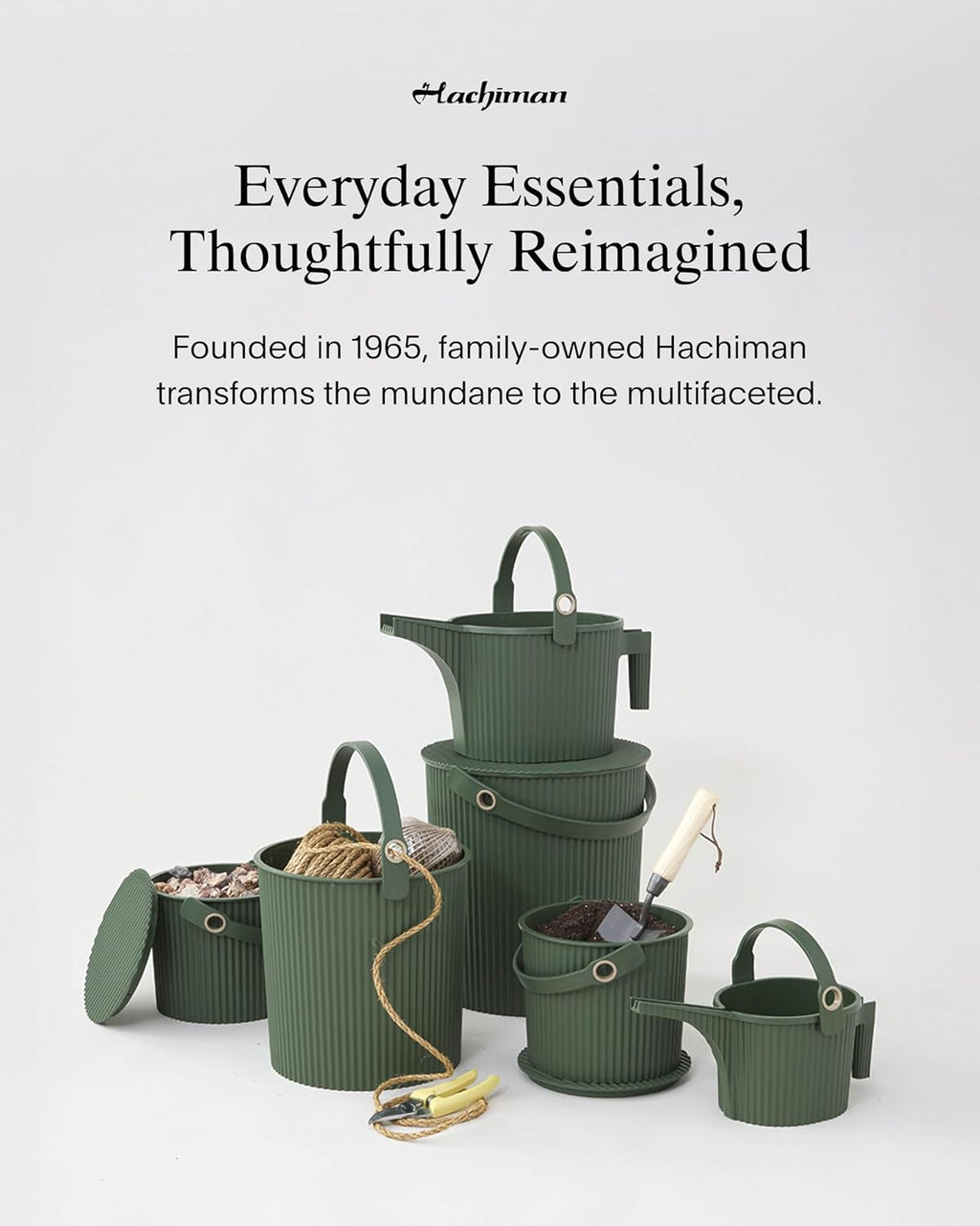 Hachiman Garden Tool Bag, Waterproof Gardening Tote | Interior Partition and Removable Pouch, Indoor Outdoor Use, Tools