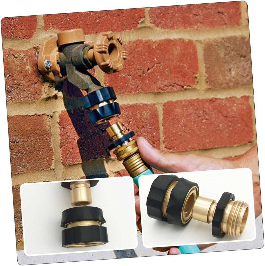 Happyyami 2pairs Hose Quick Connect Adapter Set Garden Hose Fitting Adapter Suitable for Sprayers and Faucets