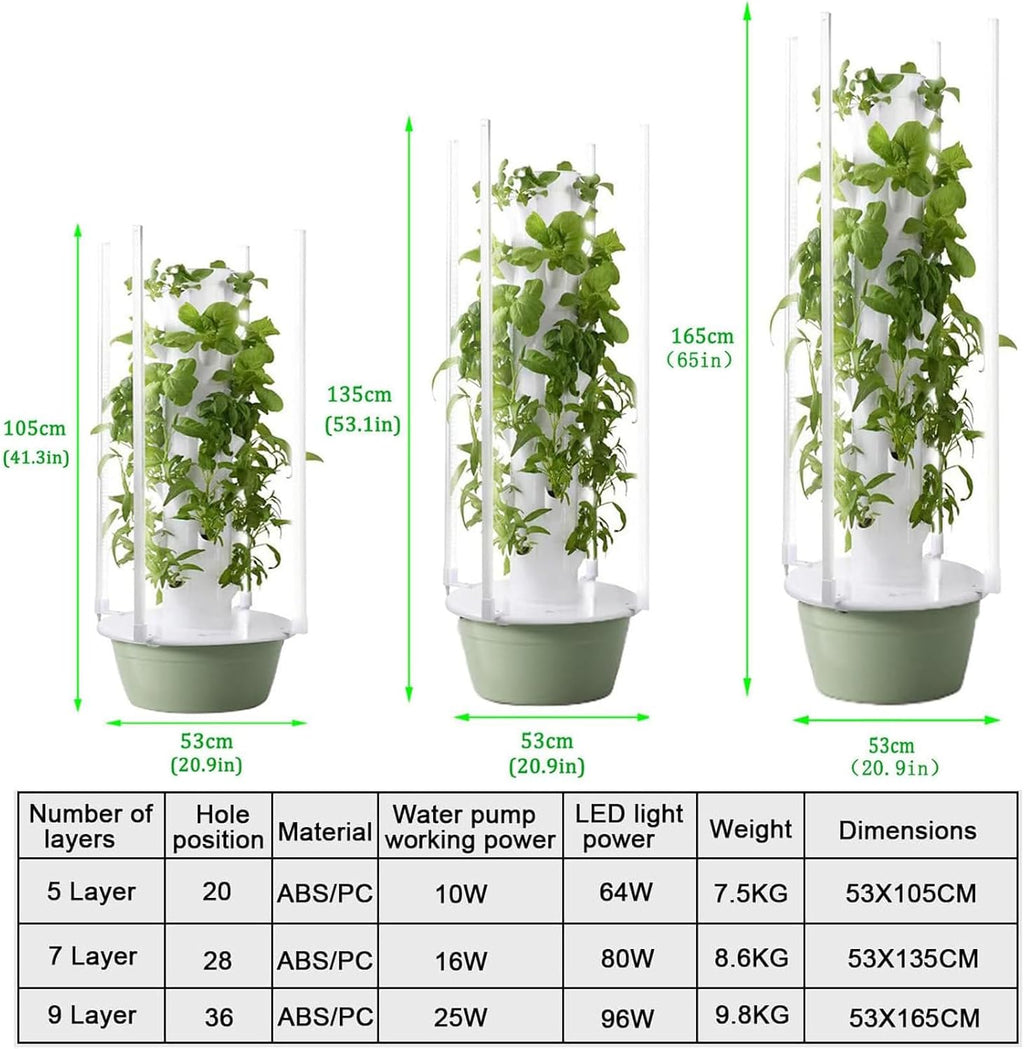 Vertical Hydroponic Grow Tower Aeroponic Tower for Fruits and Vegetables,Hydroponics Growing Kits,for Your Home