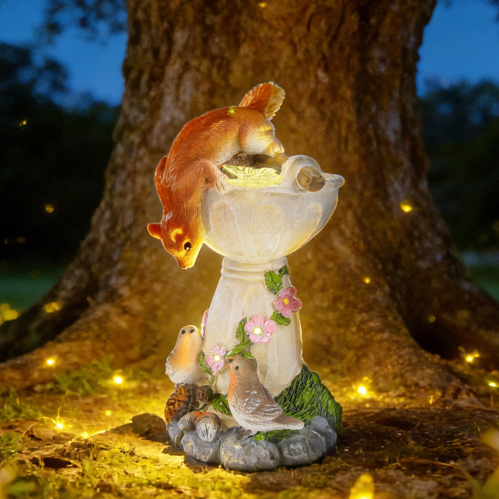 HUYIENO Solar Garden Statue Outdoor Decor Ornament Waterproof Solar Powered LED Lights for Yard, Patio, Lawn Gift for