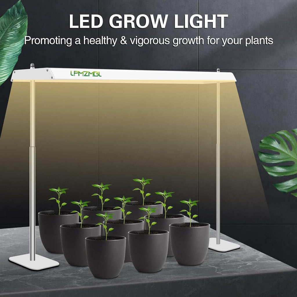 LED Grow Lights for Seed Starting with Stand, 2ft 60W Full Spectrum Seedling Lights Grow Lights for Indoor Plants