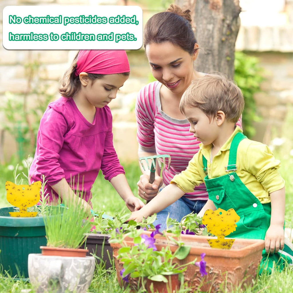 Yellow Sticky Traps for Gnats Fungus Fruit Fly Traps for Indoors Bug Thrip Catcher for Whitefly,Fungus Gnat,Mosquito
