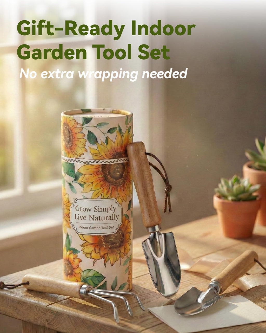 19-Piece Small Gardening Tools Set, Indoor Plant Tools for Houseplant | Mini Garden Tools, House Plant Tools Set
