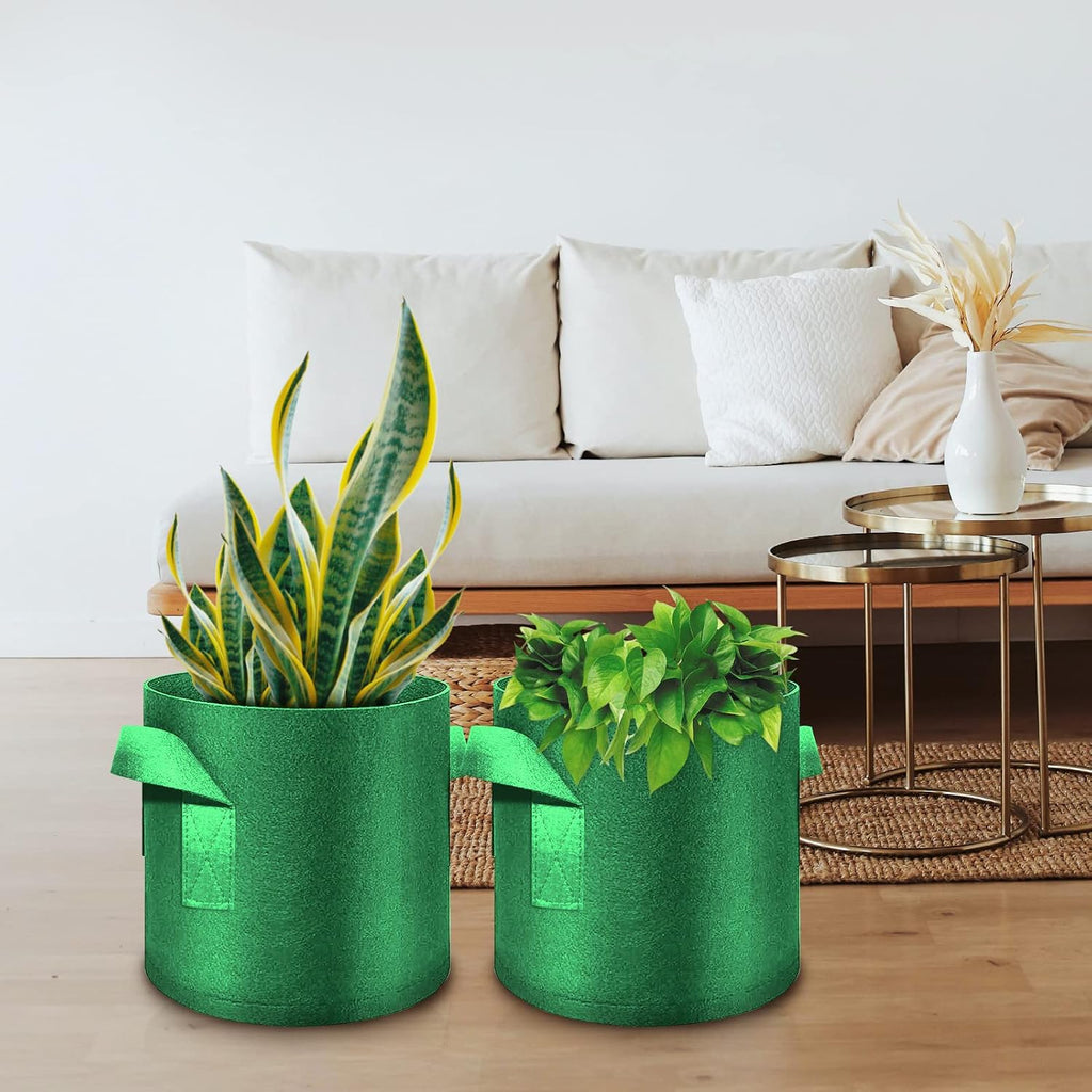 12-Pack 7 Gallon Plant Grow Bags, Thickened Nonwoven Fabric Pots with Handles, Vegetable Planter Bags Containers, Cloth