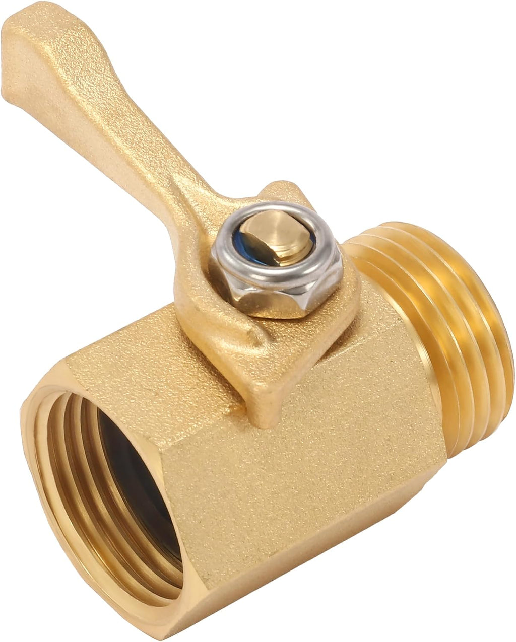 M MINGLE Heavy Duty Brass Garden Hose Shut Off Valve, Garden Hose Quick Connect Fittings