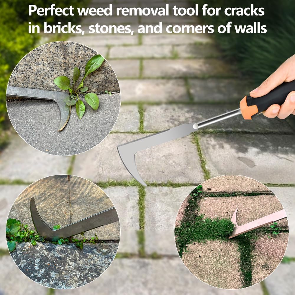 2026 Weed Puller Tool, 3 Pack New Garden Stainless Steel Weeder Tool Hand Weeder Tool,Multi-Purpose Weed Remover Tool
