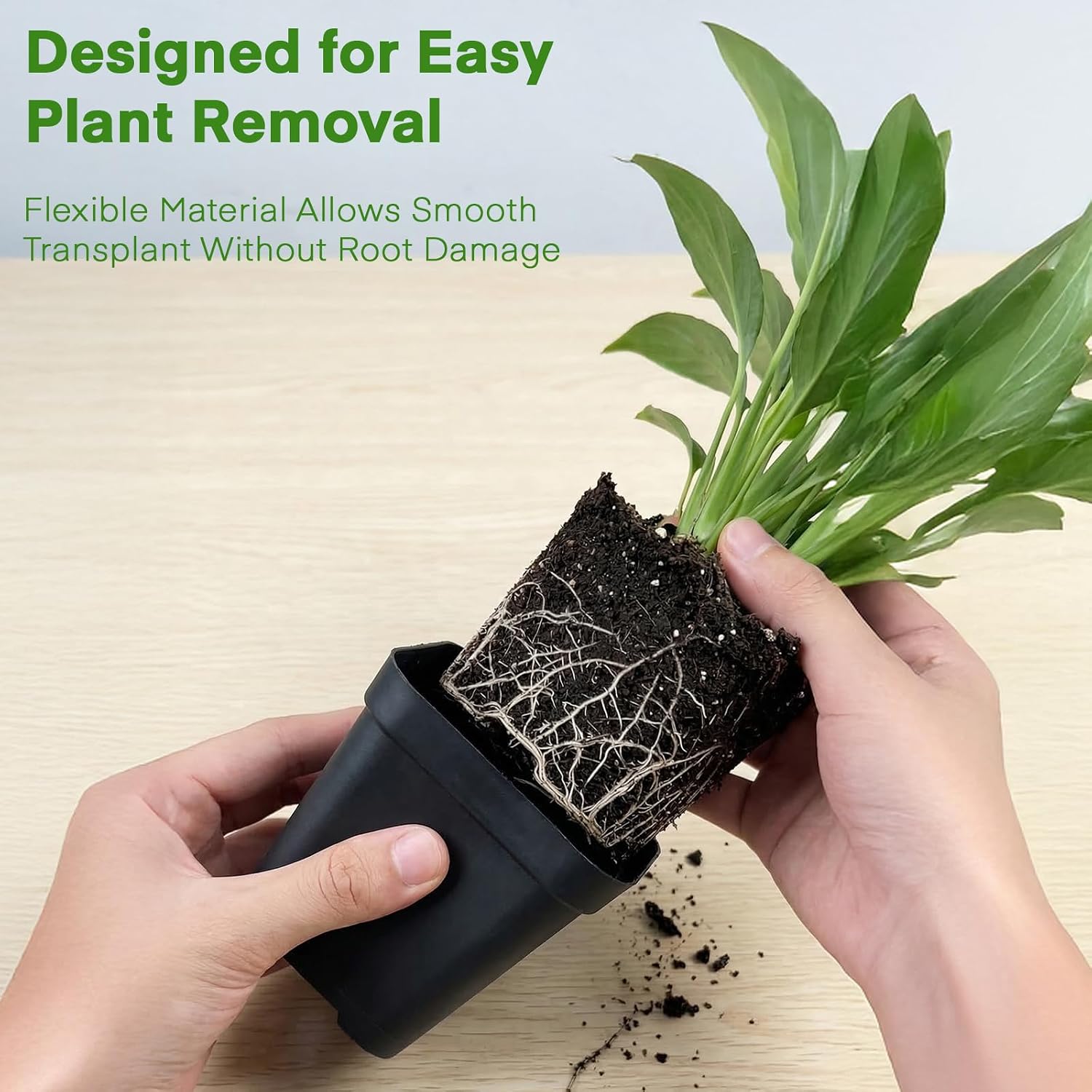 GREANER 120PCS Nursery Pots for Plants, 2.7 Inch Seed Starting Pots with 20 Packs Plant Labels, Durable Planting Pots