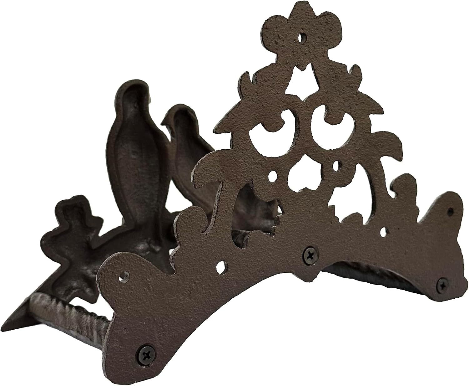Garden Hose Holder Cast Iron Heavy Duty Water Hose Hanger, Outside Wall Mount, Solid Metal Decorative