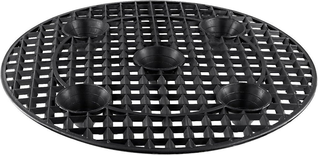 20 PCS 12 Inch Black Plant Level Pot Elevator, Plastic Plant Risers, Round Flower Pot Holder for Indoor Outdoor Gardens
