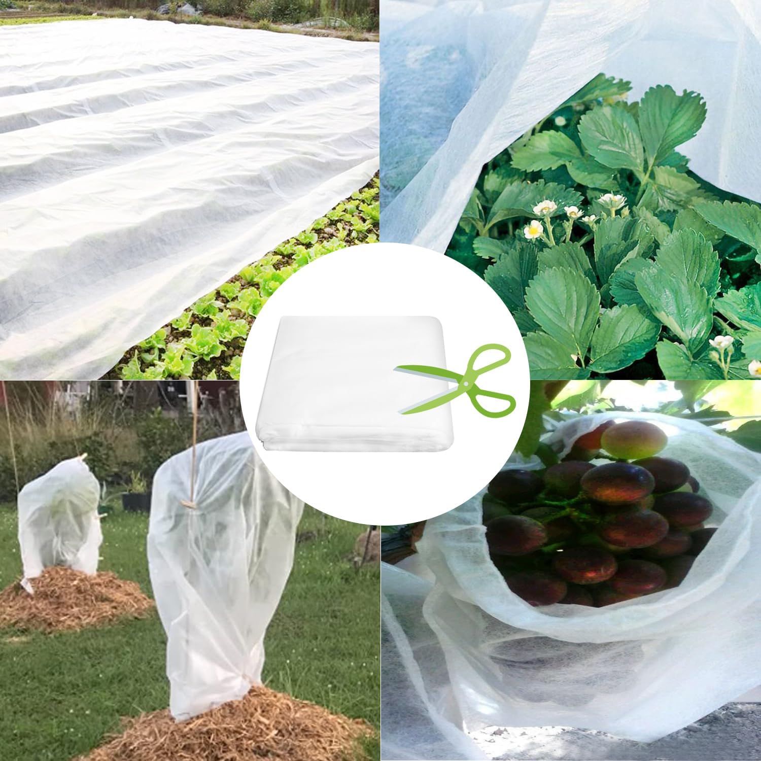 Garutom Plant Covers Freeze Protection 10ft x 50ft 1.1 oz Frost Cloth Plant Freeze Protection, Frost Blankets for