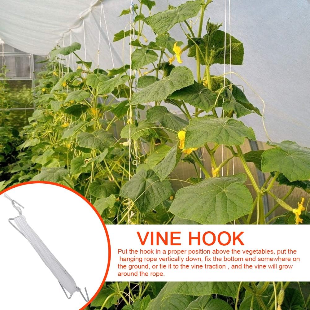 DAMEING Plant Climbing Hooks, Tomato Support J Hook Garden Hooks to Prevent Tomatoes from Pinching or Falling Off