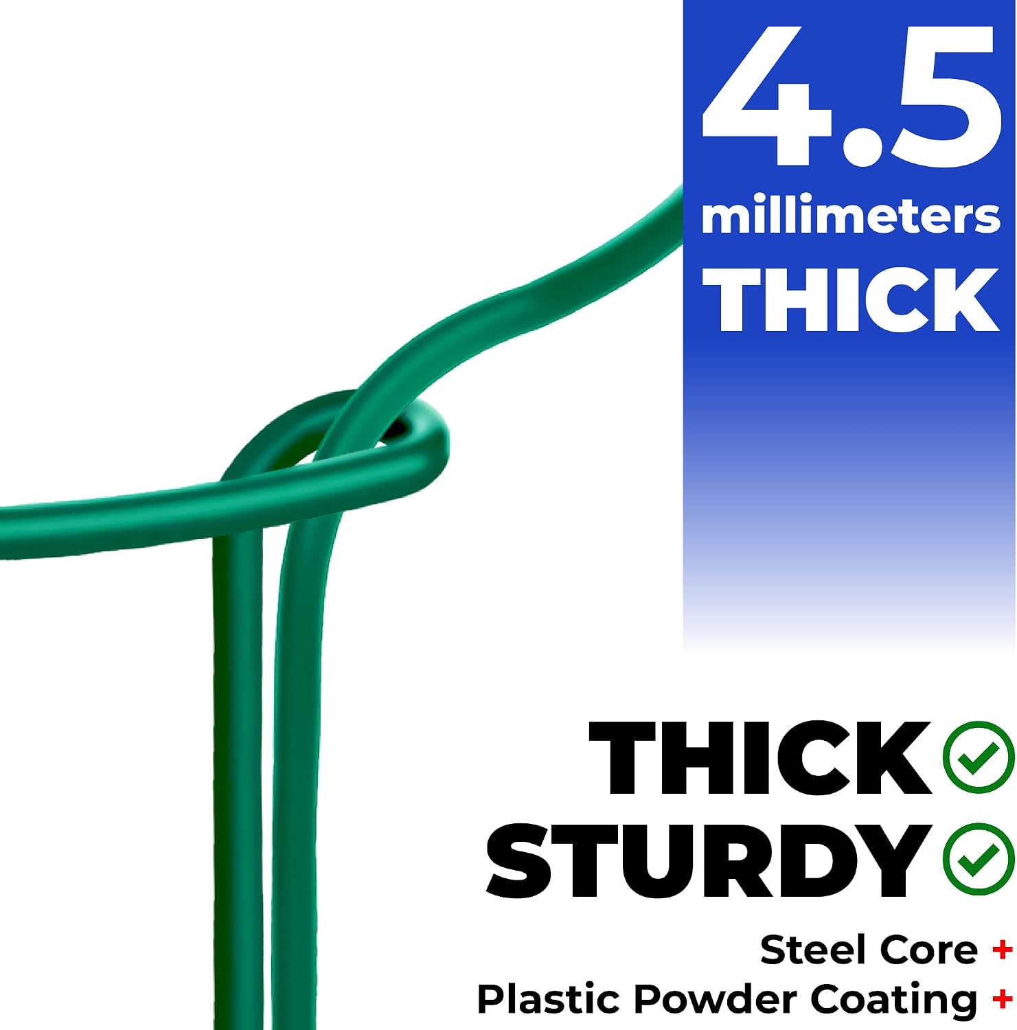 K-Brands 12 Pack Plant Support Stakes – Heavy-Duty Half Round Peony Support Ring and Cage for Indoor and Outdoor Plants