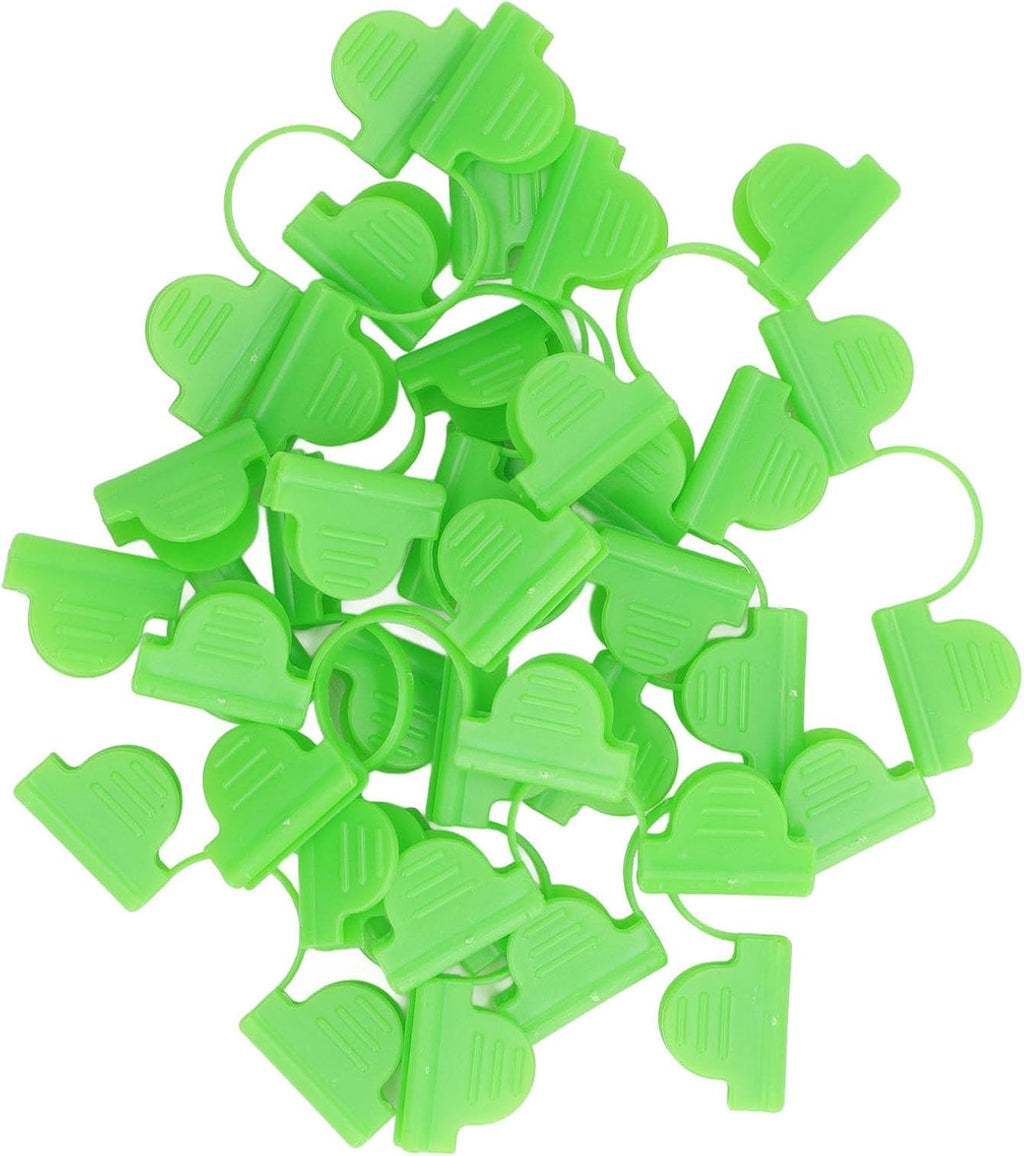 100pcs Greenhouse Clamp Plastic Double Shading Garden Hoop Greenhouse Clip Fiberglass Gardening Supplies (Light Green)