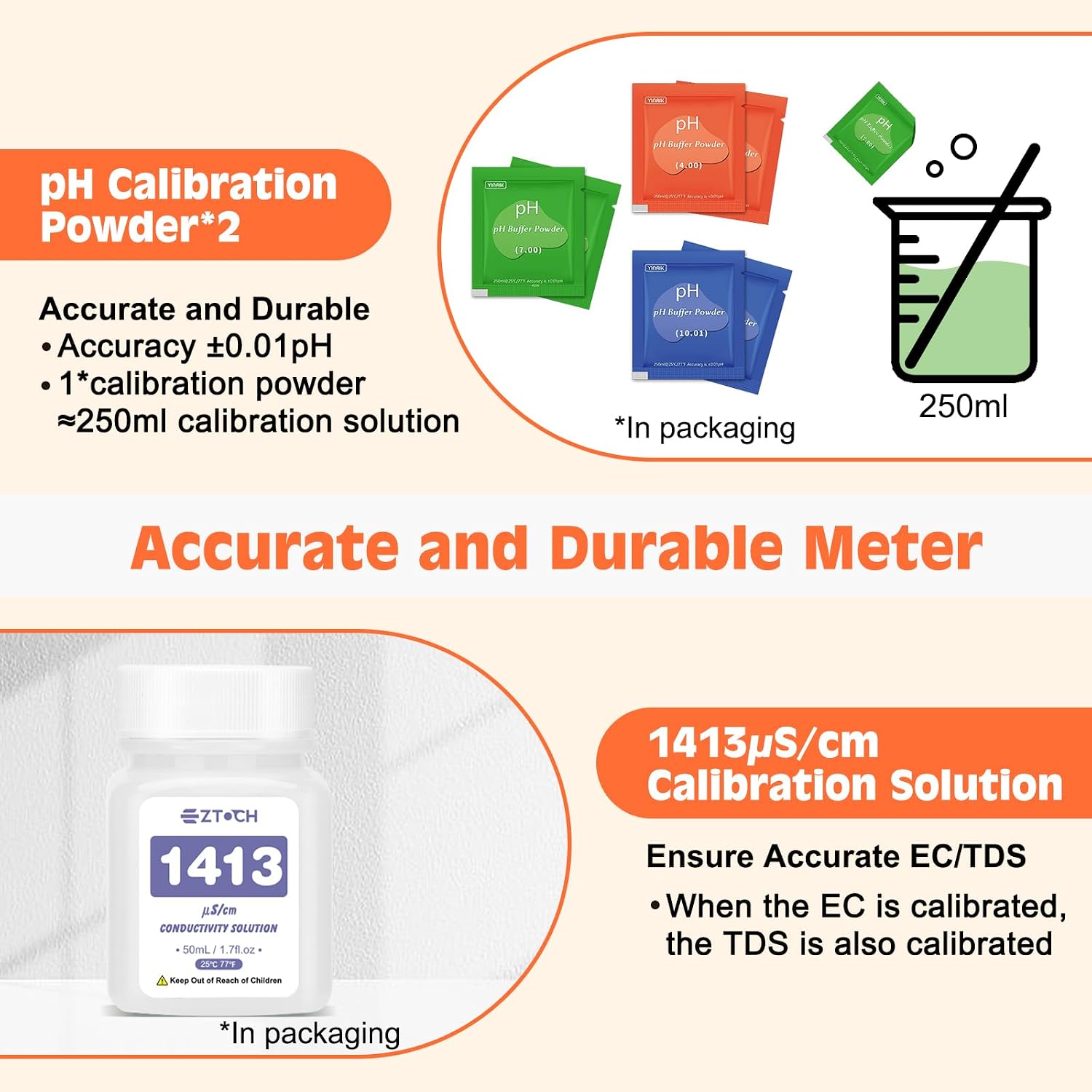 pH Meter for Water, Smart pH TDS EC Meter for Water Hydroponic | 4 in 1, pH Conductivity PPM Temp Meter, for Drinking
