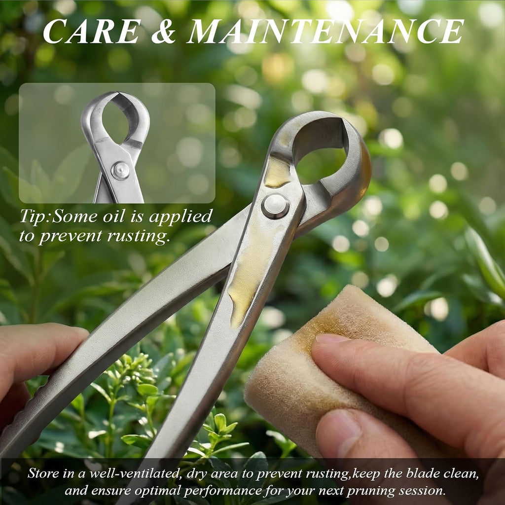 Bonsai Tools Set 3-Piece – Knob Cutter, Concave Cutter & Scissors for Trim | High-Carbon Steel, Ergonomic Non-Slip