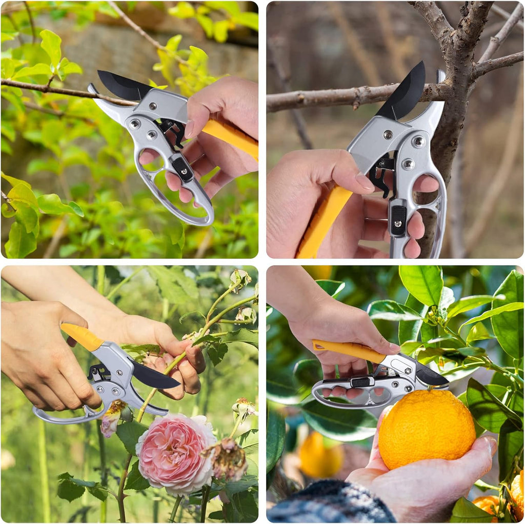 Premium pruning shears for gardening, Work 3 times easier, Pruners heady duty, Sharp garden clippers cuting florist