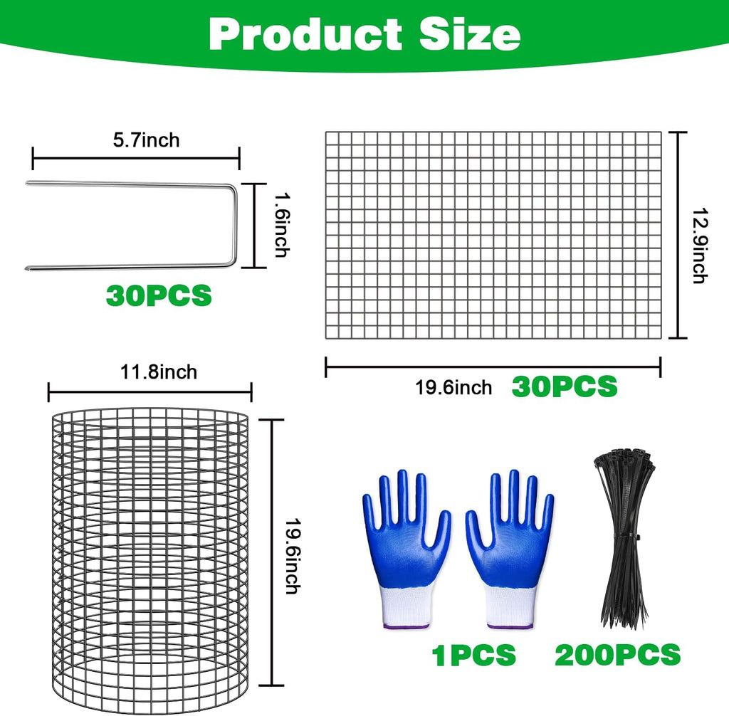 10 Pcs 11.8"x 11.8"/11.8"x 19.6" Available Chicken Wire Cloches for Plants, Plant Protector from Animal, Garden Covers