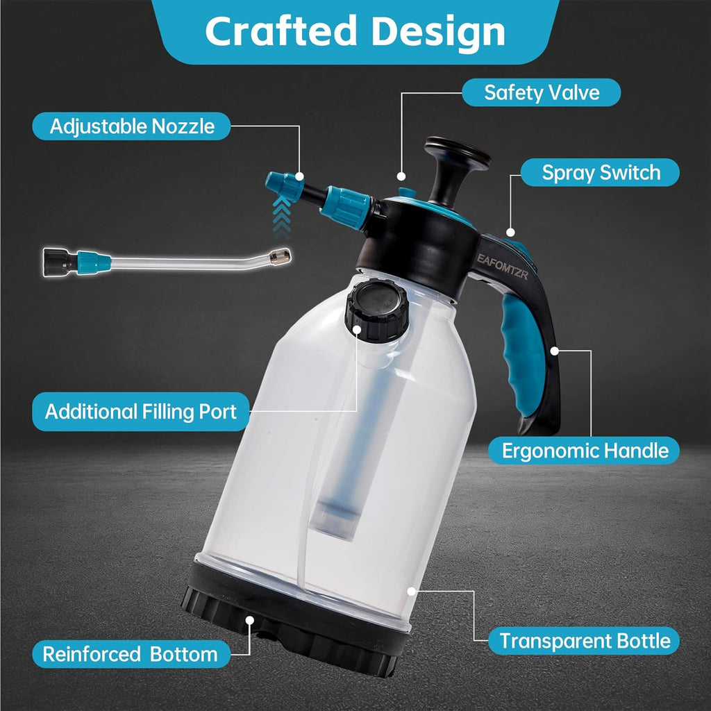 70oz Sprayer Bottle, 0.5gal Pump Sprayer for Flowers, Potted Plant, Handheld Water Bottle with Easy Refill Side Port