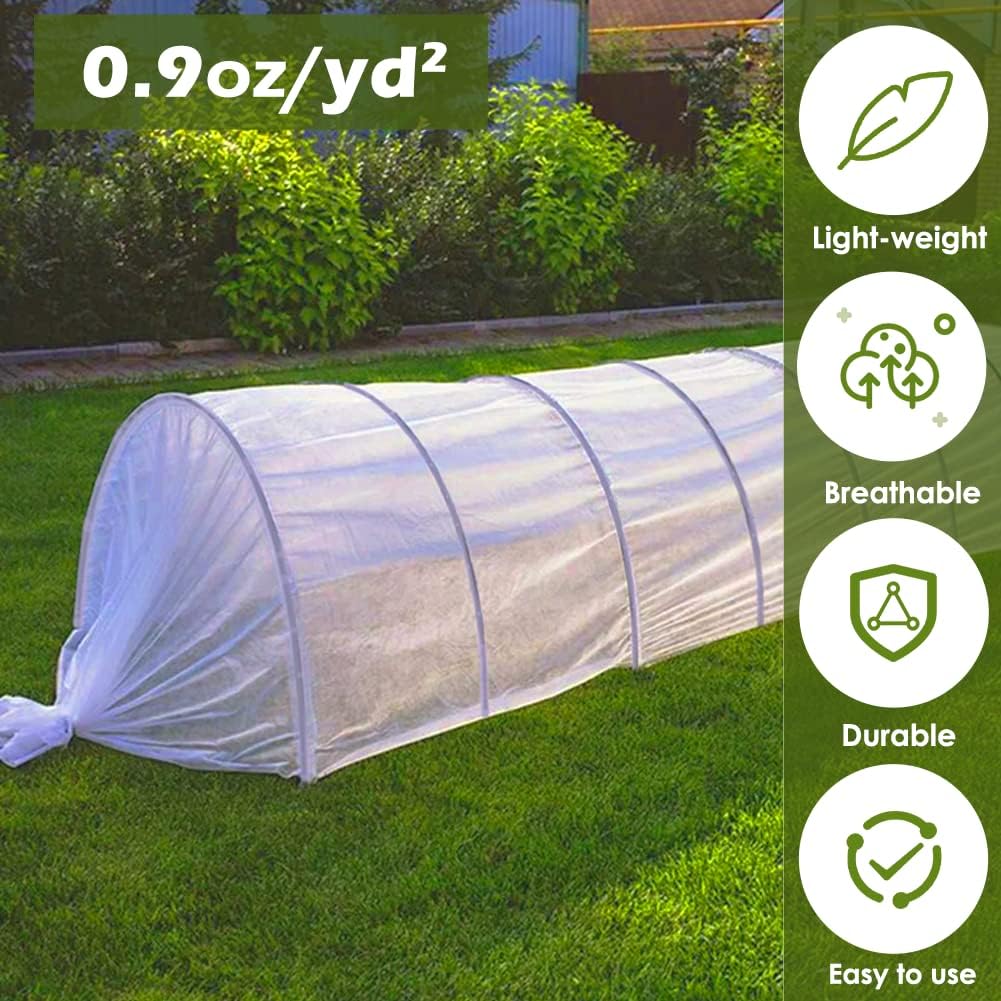 Plant Freeze Protection Cover, 10x50 FT Floating Row Cover | Frost Cloth Winter Garden Blanket for Cold Weather and