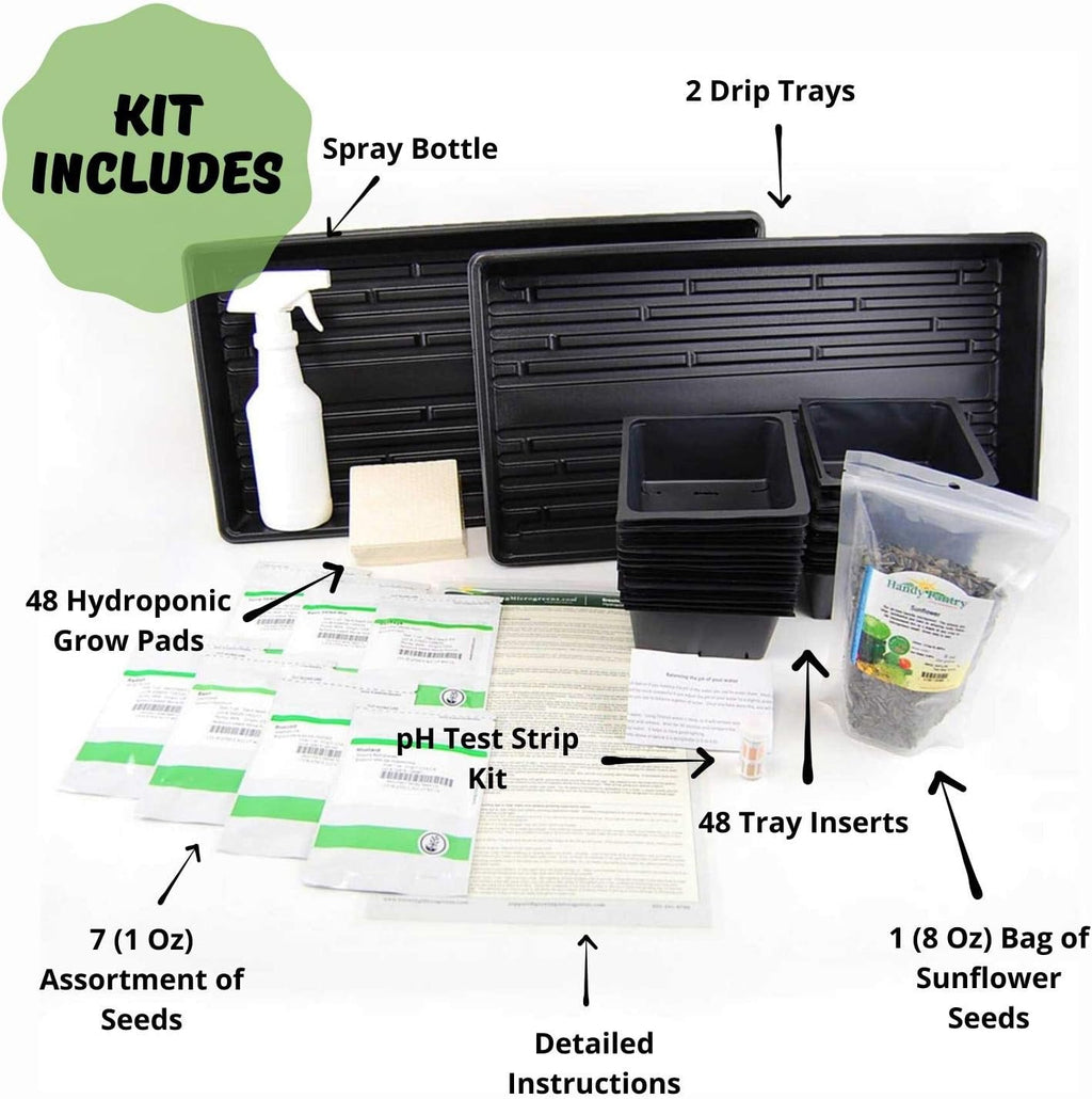 Handy Pantry Hydroponic Sectional Microgreens Growing Kit - Grow | Micro Greens & Herbs Indoor Gardening: All Supplies