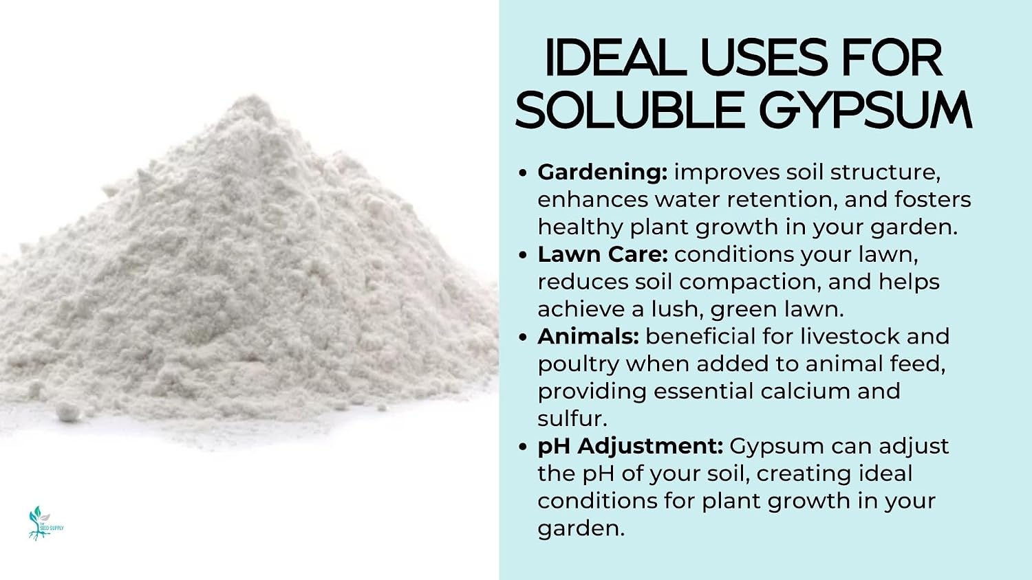 5 Pounds Diamond K Gypsum Soluble Grade Fertilizer Powder