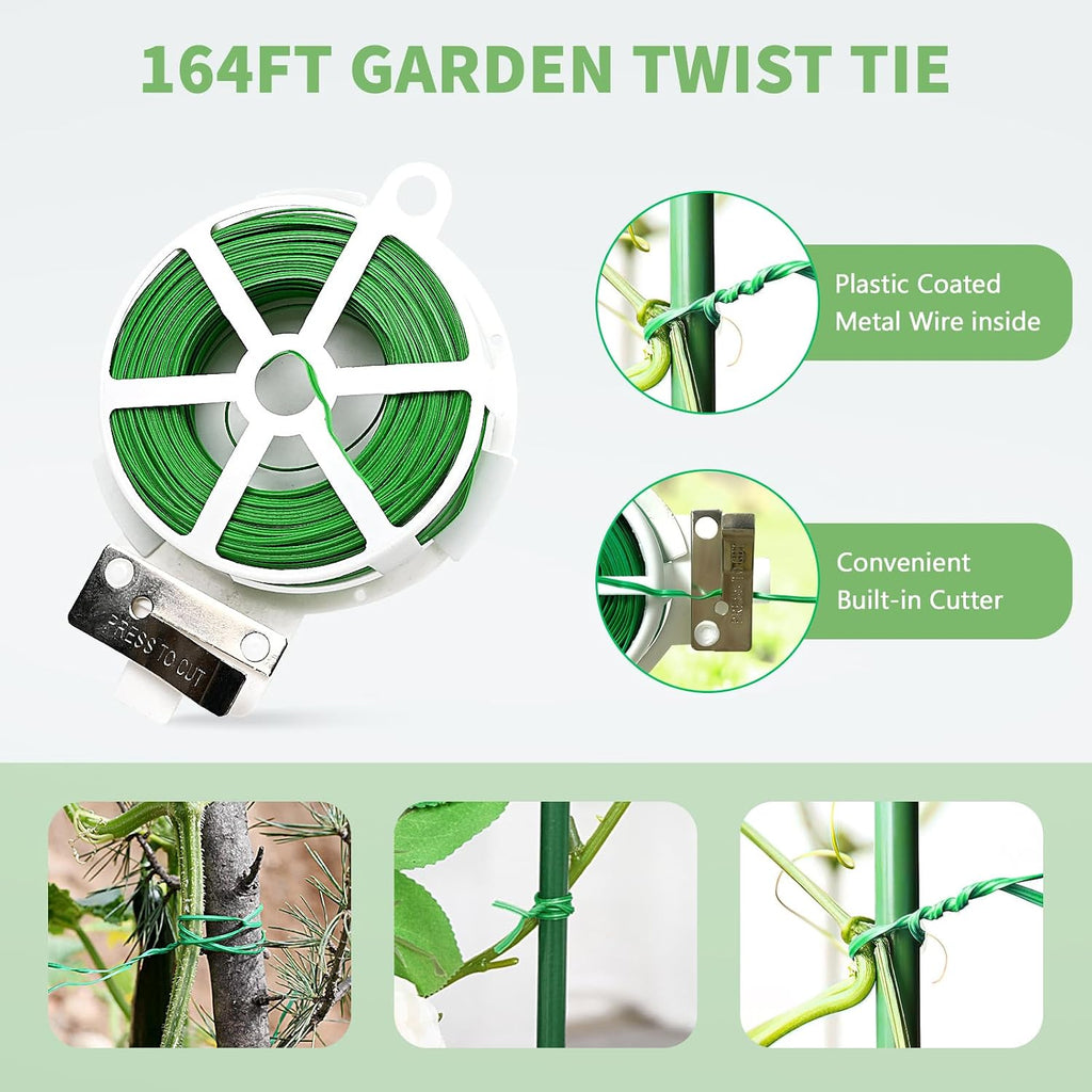 39.4" H Cucumber Trellis, 2 Pack Foldable A Frame Garden Trellis | PVC-Coated Steel Plant Support for Raised Bed