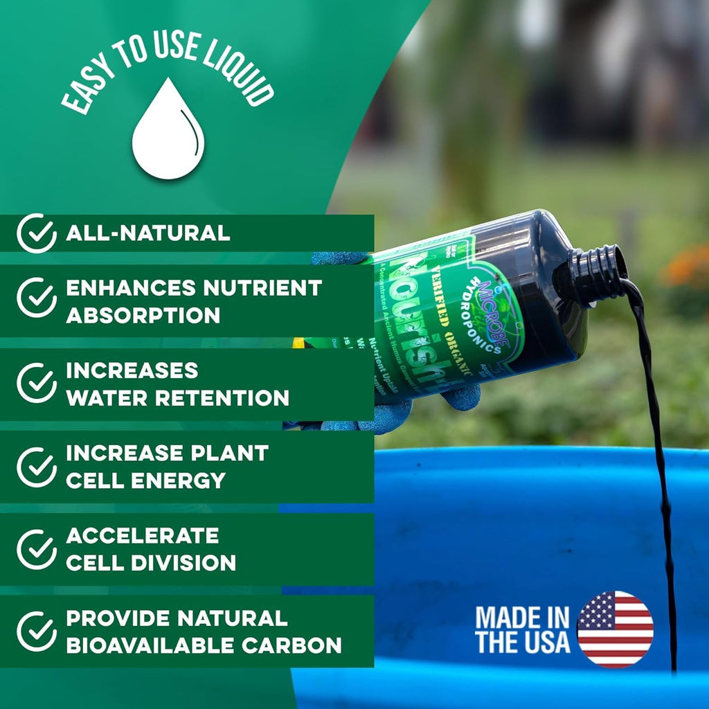 Microbe Life Hydroponics Starter Kit with 4-Ounce Sample Size Bottles of Photosynthesis Plus, Nourish-L, Vegetable and