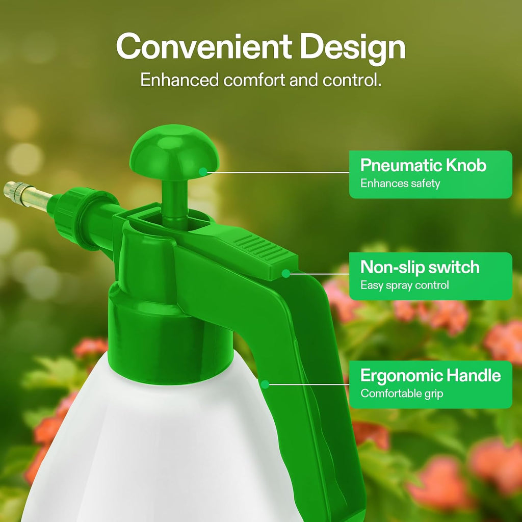 VIVOSUN 50oz Pump Sprayer, Handheld Garden Water Sprayer Bottle | with Adjustable Brass Nozzle, for Spraying Plants