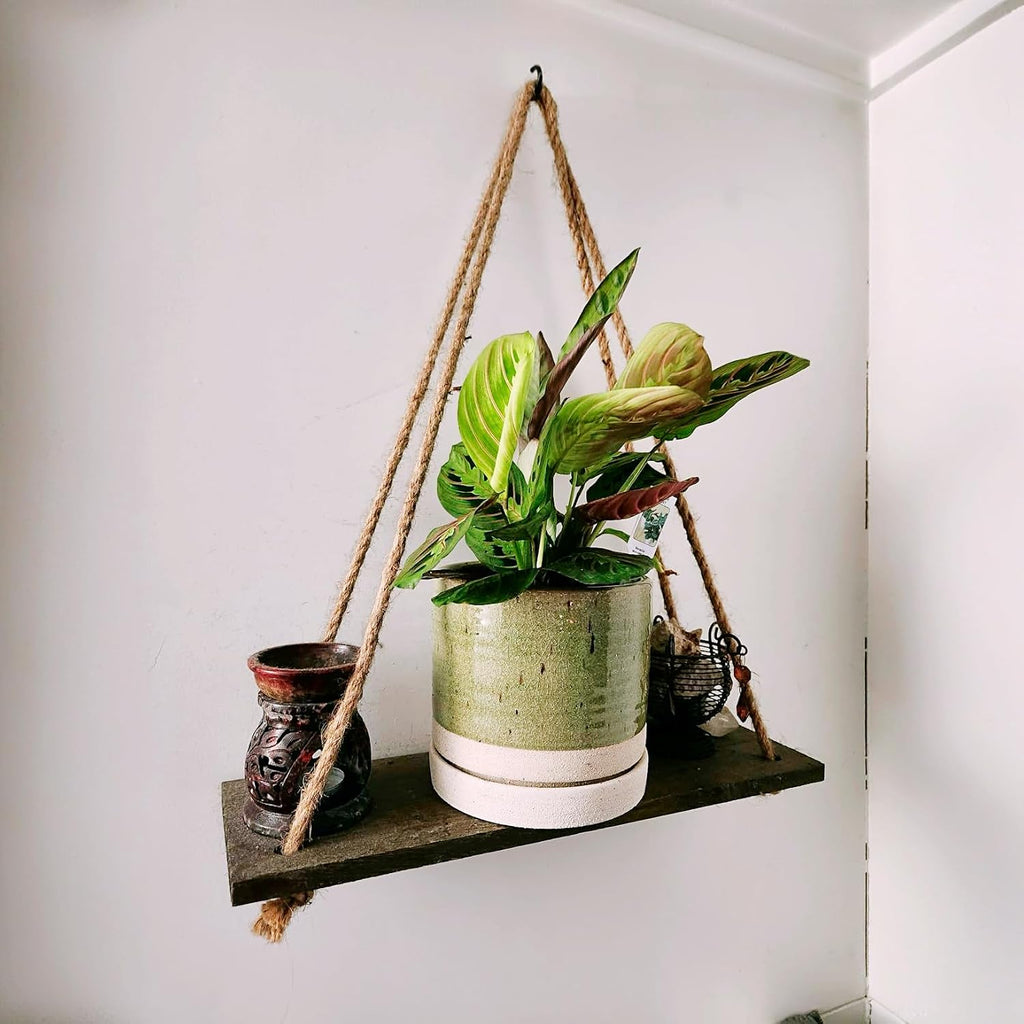 HERDUK 6 Inch Plant Pots, Ceramic Planter Pot with Drainage Hole & Saucer, Indoor/Outdoor Cylinder Round Planter Pot