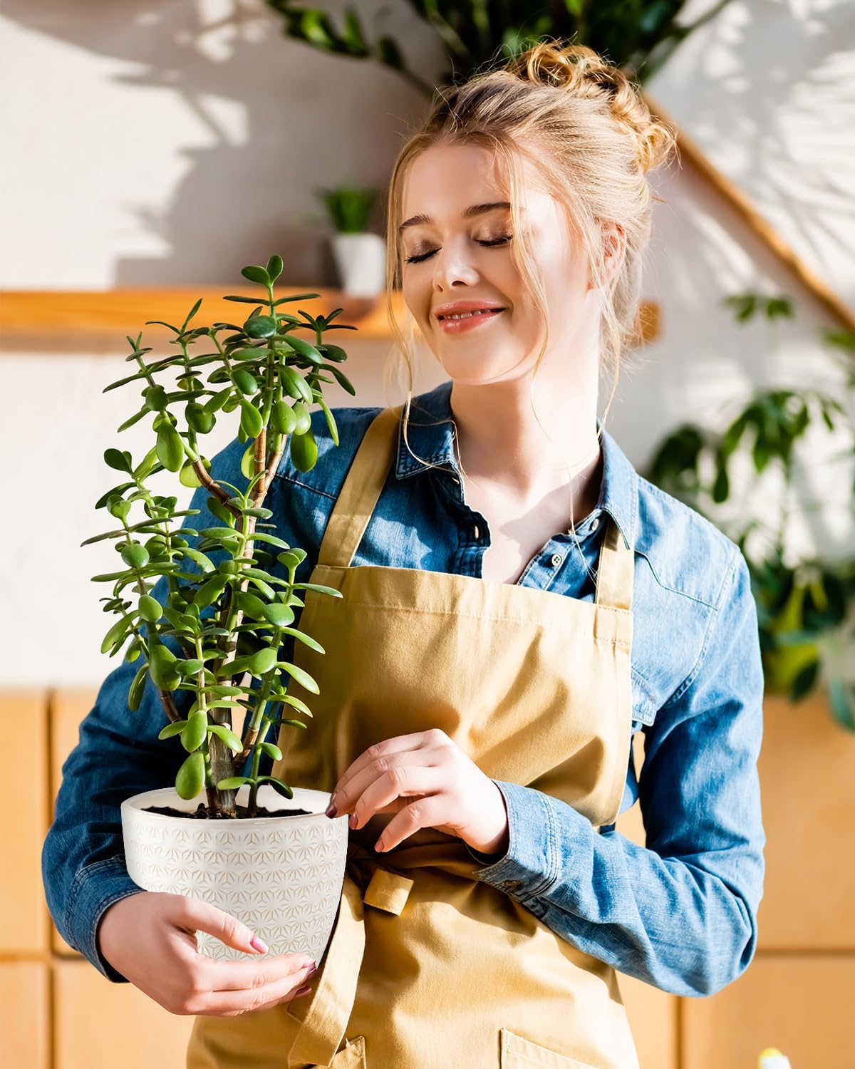 Plant Pots, Flower Pots, Planters for Indoor Plants(6.5+5.5inch), Flower Pots for Indoor Plant with Drainage Hole and