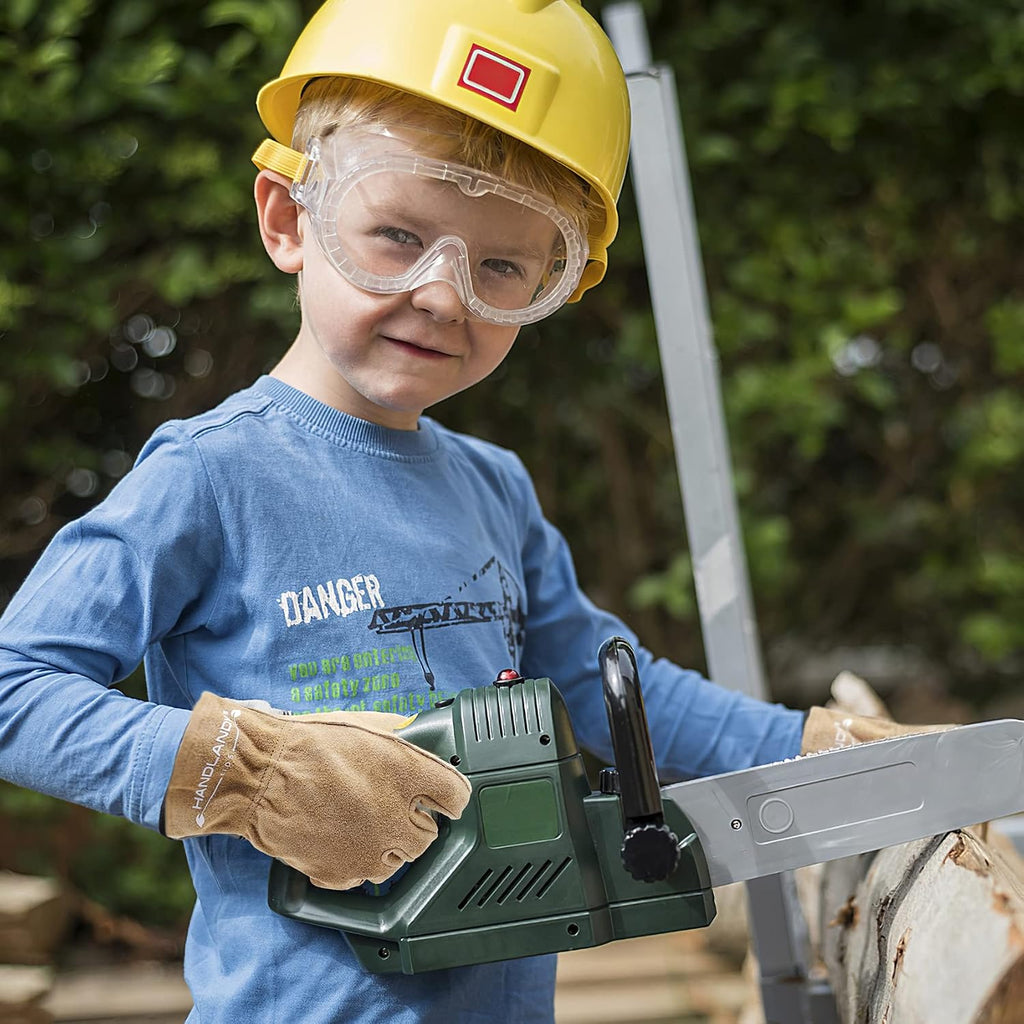 HANDLANDY HLDD Kids Gardening Gloves, Childrens Leather Work Gloves for Boys Girls Age 2-11, Great Gift for Yard Work