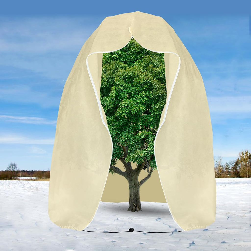 2 Pack 94" x 79" Large Plant Covers Freeze Protection- Reusable Winter Plant Frost Protection Cover Bags with Zipper