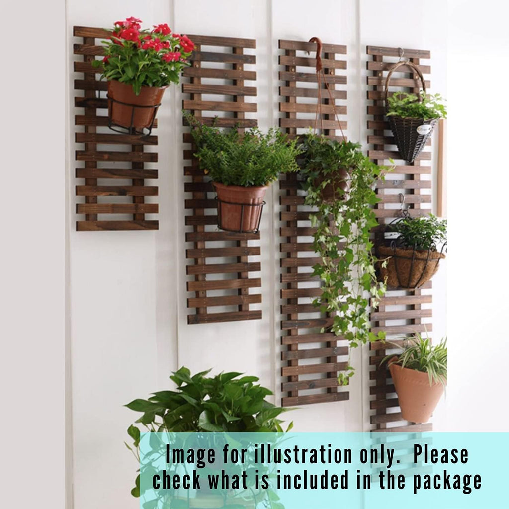 ShopLaLa Wooden Wall Planter (120cm, 2 Pack) Wooden Hanging Flower Plants | Large Outdoor Plants, Live Vertical Garden