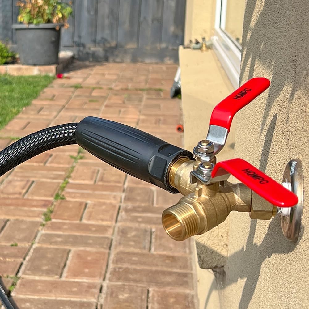 Garden Hose Y Valve Splitter Brass Hose Splitter With Stainless Steel Long Handle Brass Garden Hose Adapter 2 Way Y