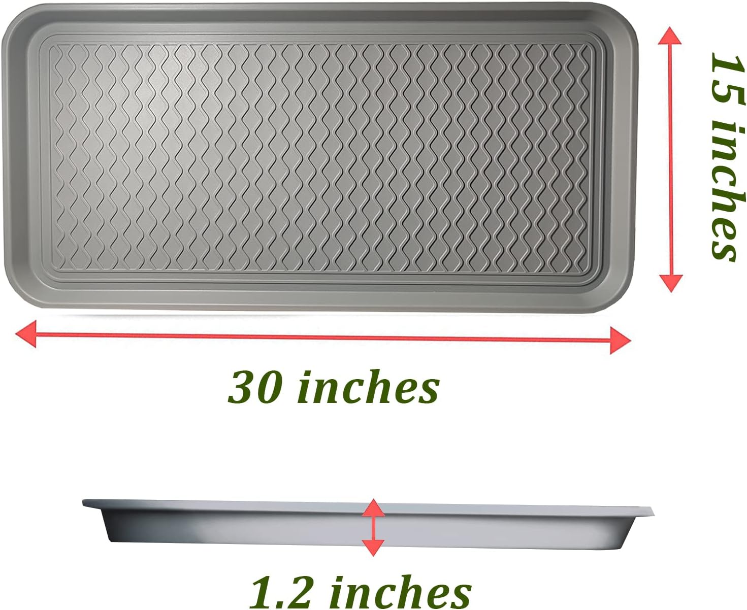 Large Multifunctional Boot Tray 2 Pack Boot Mat Washable Indoor or Outdoor Tray Mat Doormats for Shoes Boots Plants