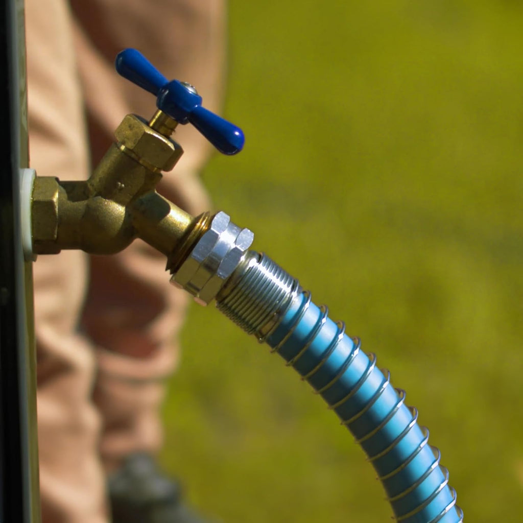 Aqua Joe AJPGH50-DWS Hybrid Polymer Flex Garden Hose, Kink-Free Hose, 450 PSI Max, 50 Feet Long, 5/8 Inches Wide