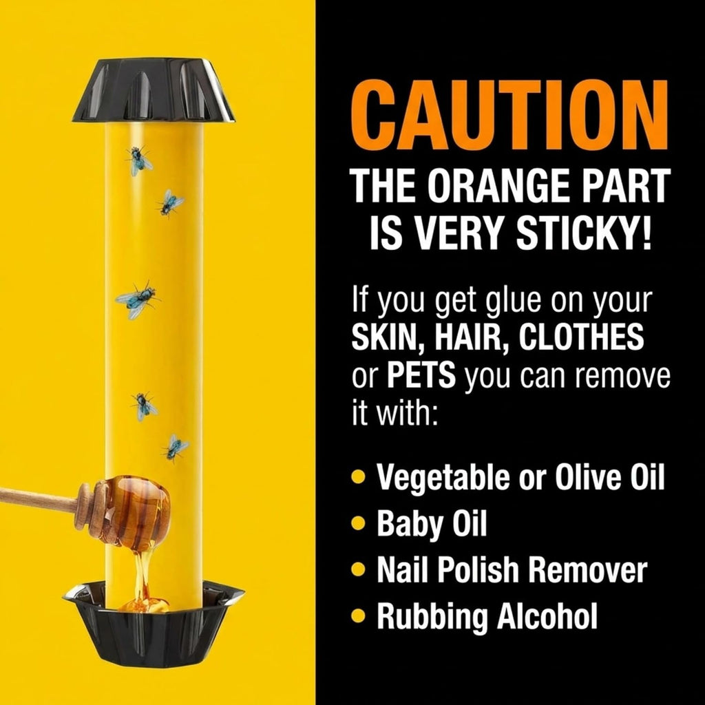 Pest Quest Sticky Fly Stick, Fly Stick for Mosquitoes, Sticky Trap for Flies Gnats Wasp Flying Insects, Bug Catcher