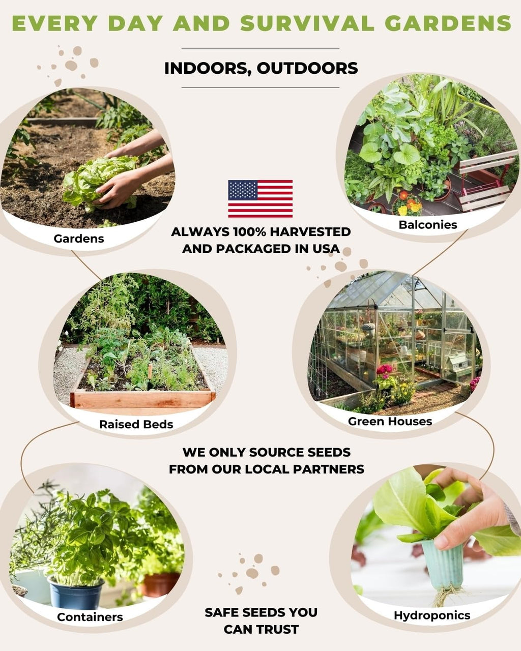 Tactiko Vegetable, Herb and Fruit Seed Kit | 50 Varieties | 37,000+ Non-GMO