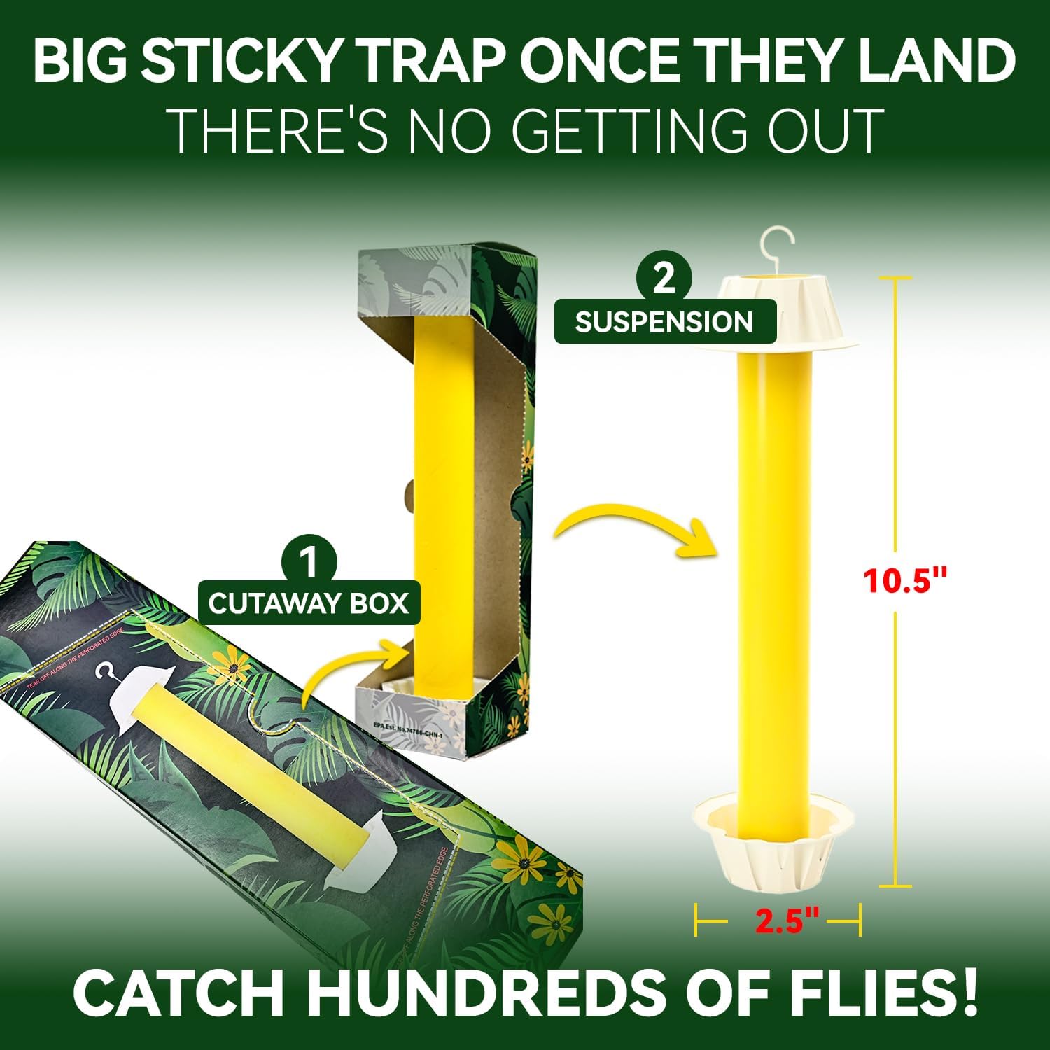Gideal 6-Pack Yellow Sticky Traps for Indoor/Outdoor Use, Gnat Trap for Flying Plant Insect