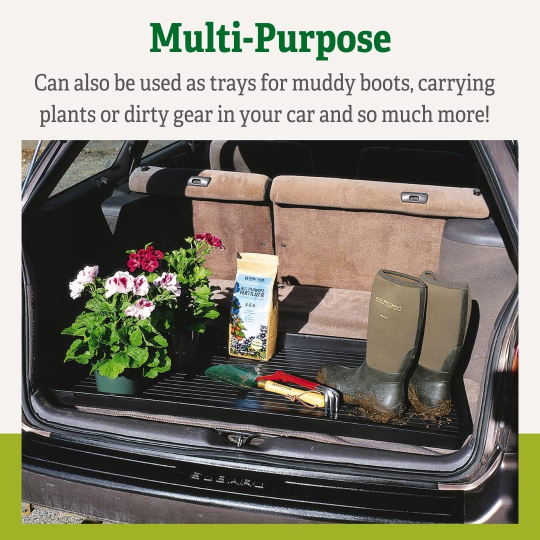 Gardeners Supply Company Large Plant Tray | 46-1/2"L x 15-1/2"W x 2"D | Multi-use Durable Plastic Tray for Indoor &